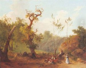 Scene Galante A L'oree D'un Bois
