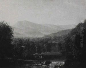Paysage Italien A La Cascade by Nicolas Didier Boguet