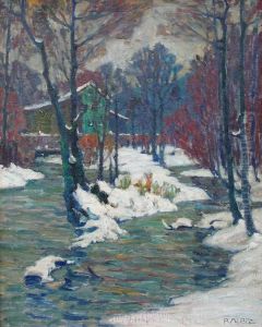 Winter Am Muhlbach by Richard Albitz