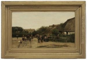 Village Gathering by Alfred Boehm