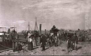 Die Ankunft Des Dampfbootes