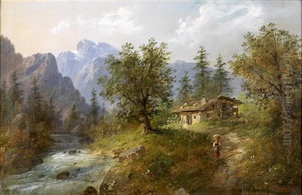 Flusslandschaft Mit Figuraler Staffage - view 1