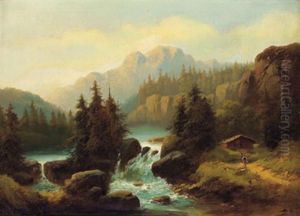Gebirgslandschaft Mit Wildbach