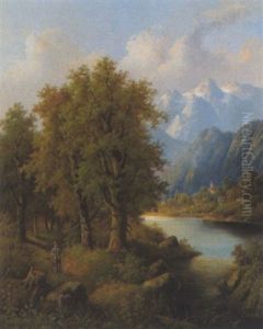 Gebirgige Landschaft by Edouard Boehm
