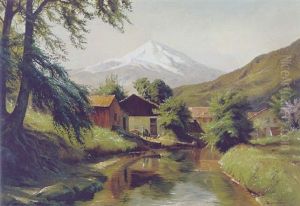 Landschaft Mit Blick Auf Den Ortler by Edouard Boehm