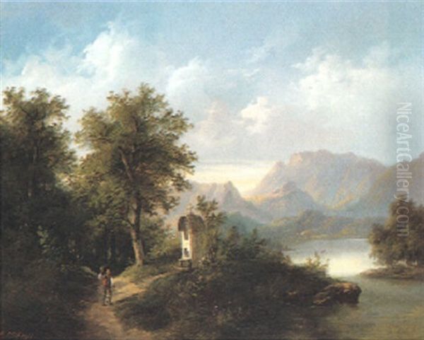 Gebirgslandschaft Mit Kapelle - view 1