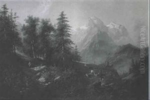 In Den Schweizer Alpen by Edouard Boehm