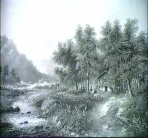 Gebirgslandschaft - Schweiz (films?) by Edouard Boehm
