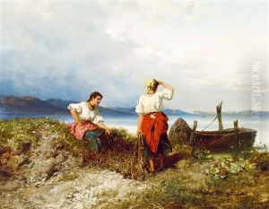 Lake Balaton (fisher Women) by Pal (Paul) Boehm