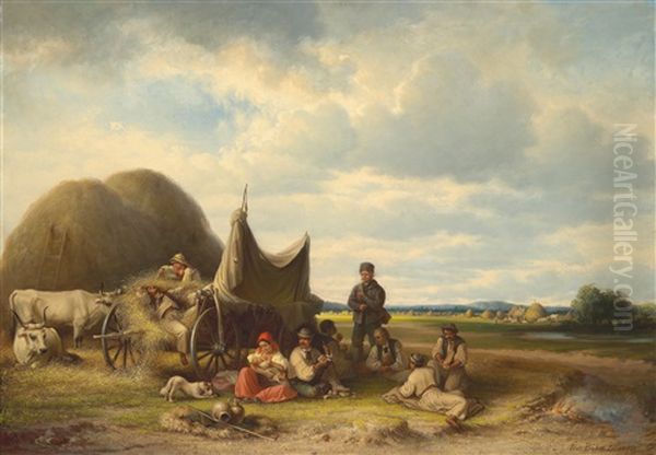 Midday Rest During Harvest - view 1