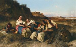 Rast Der Fischer An Der Theis by Pal (Paul) Boehm