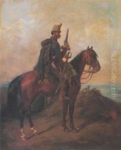 Lovas Huszar (hussar Riding) by Pal (Paul) Boehm