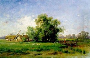 Pusztalandschaft by Pal (Paul) Boehm