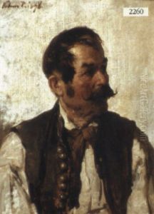 Portrait Of A Gypsy Man With A Moustache