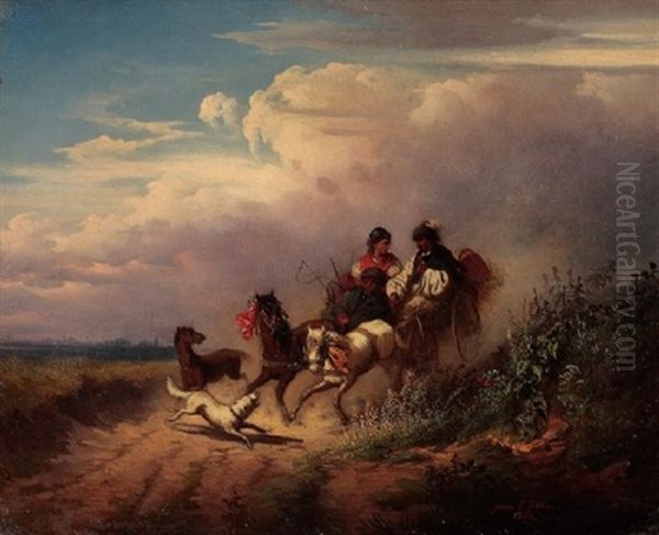 Gypsies In A Carriage - view 1