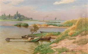 Open River Landscape by Heinrich Boehmer