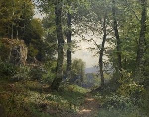 View On A Wood Glade by Heinrich Boehmer