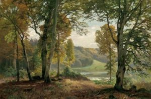 Waldrand Mit Blick Auf Einen See by Heinrich Boehmer