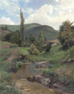 Bachlauf In Der Eifel by Heinrich Boehmer