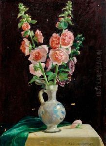 Still Life Of Flowers by Theodor Bohnenberger