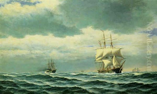 Marine Med Sejlskibe Og Hjuldampere - view 1