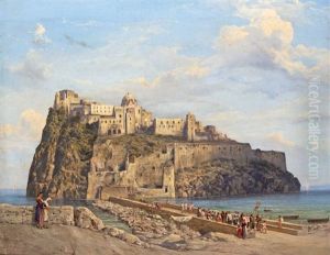 Castello Aragonese In Front Of Ischia