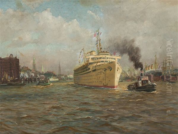 Wilhelm Gustloff In The Port Of Hamburg - view 1