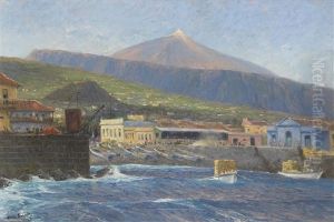 Blick Vom Meer Aus Auf Pozo De Martianez, Puerto Orotava, Tenerife by Hans Bohrdt