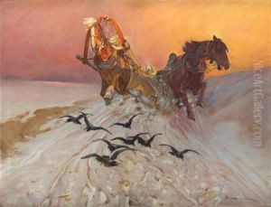 Crows And A Sleigh