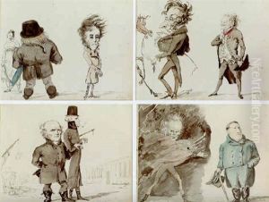 Caricatures Of Members Of The Institut De France And Other Celebrities