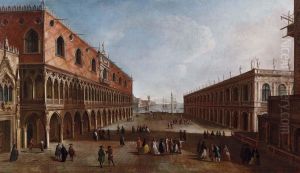 Veduta Della Piazzetta Di San Marcoverso Il Bacino by Francesco Albotto