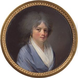 Bildnis Einer Jungen Frau In Taubenblauem Kleid Mit Weisem Fichu by Louis Leopold Boilly