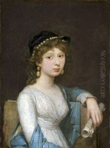 Bildnis Der Opernsangerin Angelica Catalani Mit Perlenschmuck, In Der Hand Noten by Louis Leopold Boilly