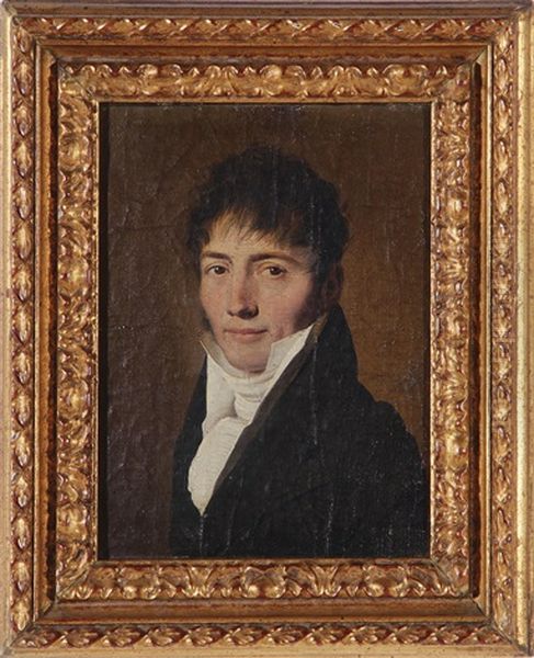 Portrait D'homme En Redingote Et Chemise Blanche - view 1