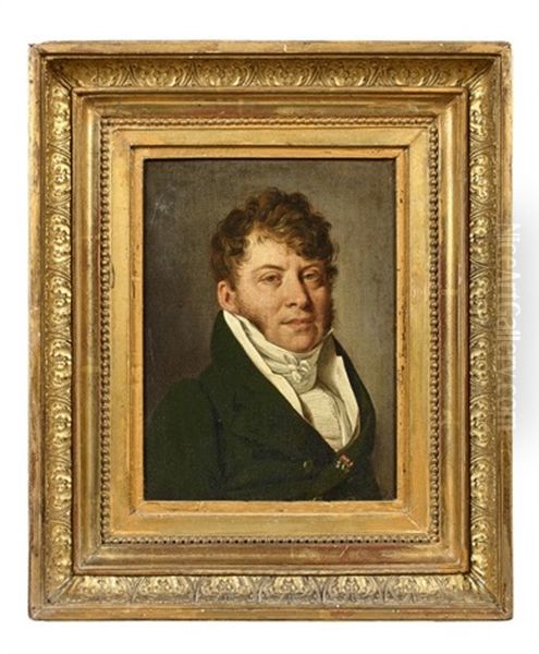 Portrait D'homme En Redingote Verte Portant Trois Decorations - view 1