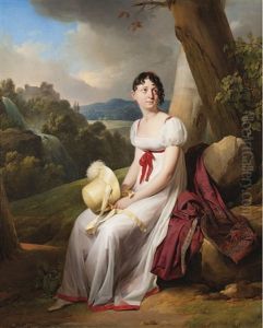 Portrait De Madame Saint-ange Chevrier Dans Un Paysage Portrait De Madame Saint-ange Chevrier Dans Un Paysage