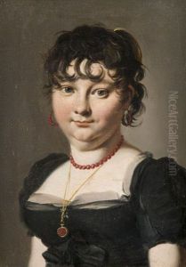 Portrait De Femme Au Collier De Corail by Louis Leopold Boilly