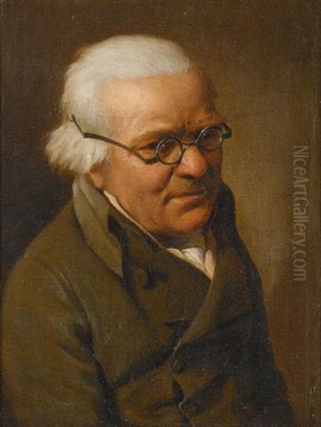 Portrait Of A White-haired Man, Half Length, Wearing Glasses - view 1