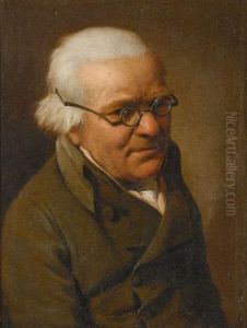 Portrait Of A White-haired Man, Half Length, Wearing Glasses