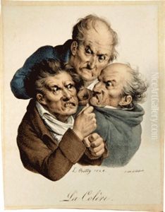 Karikaturen (set Of 5) by Louis Leopold Boilly