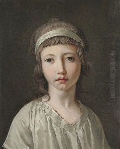 Portrait Of A Young Girl, In A White Chemise by Louis Leopold Boilly