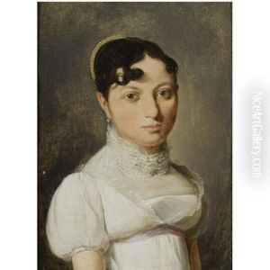 A Portrait Of A Young Lady by Louis Leopold Boilly