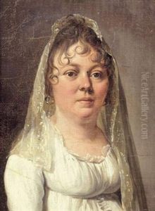 Portrait De Femme En Robe Blanche by Louis Leopold Boilly
