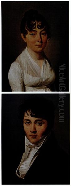 Portrait De Femme A La Robe Blanche (+ Portrait D'homme; Pair) - view 1