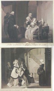 L'affligeante Nouvelle (+ Les Coeurs Reconnaissants; Pair) by Louis Leopold Boilly