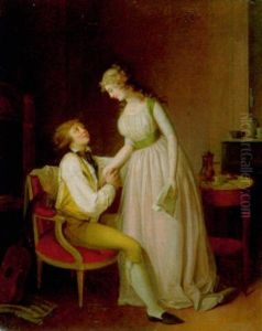 Junges Paar Im Interieur by Louis Leopold Boilly