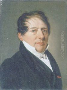 Portrait Of A Gentleman In A Black Jacket by Louis Leopold Boilly