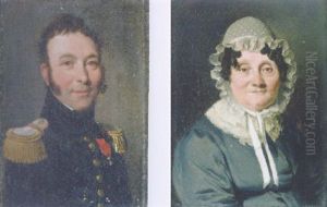 Portrait Of Colonel Amable Pelee, Capitaine Des Gardes In The Uniform Of The Legion Of Honor And Wearing The Medal Of Saint-helen by Louis Leopold Boilly