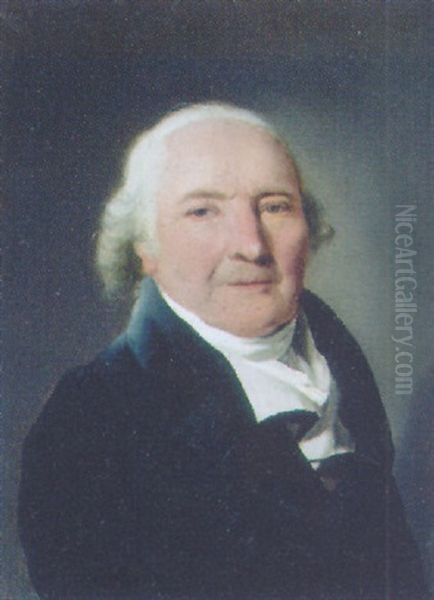 Portrait Of Comte Antoine-marie De Cluzel In A Blue Jacket - view 1