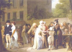 L'escamoteur Sur Les Boulevards by Louis Leopold Boilly
